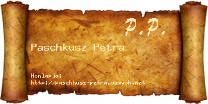 Paschkusz Petra névjegykártya